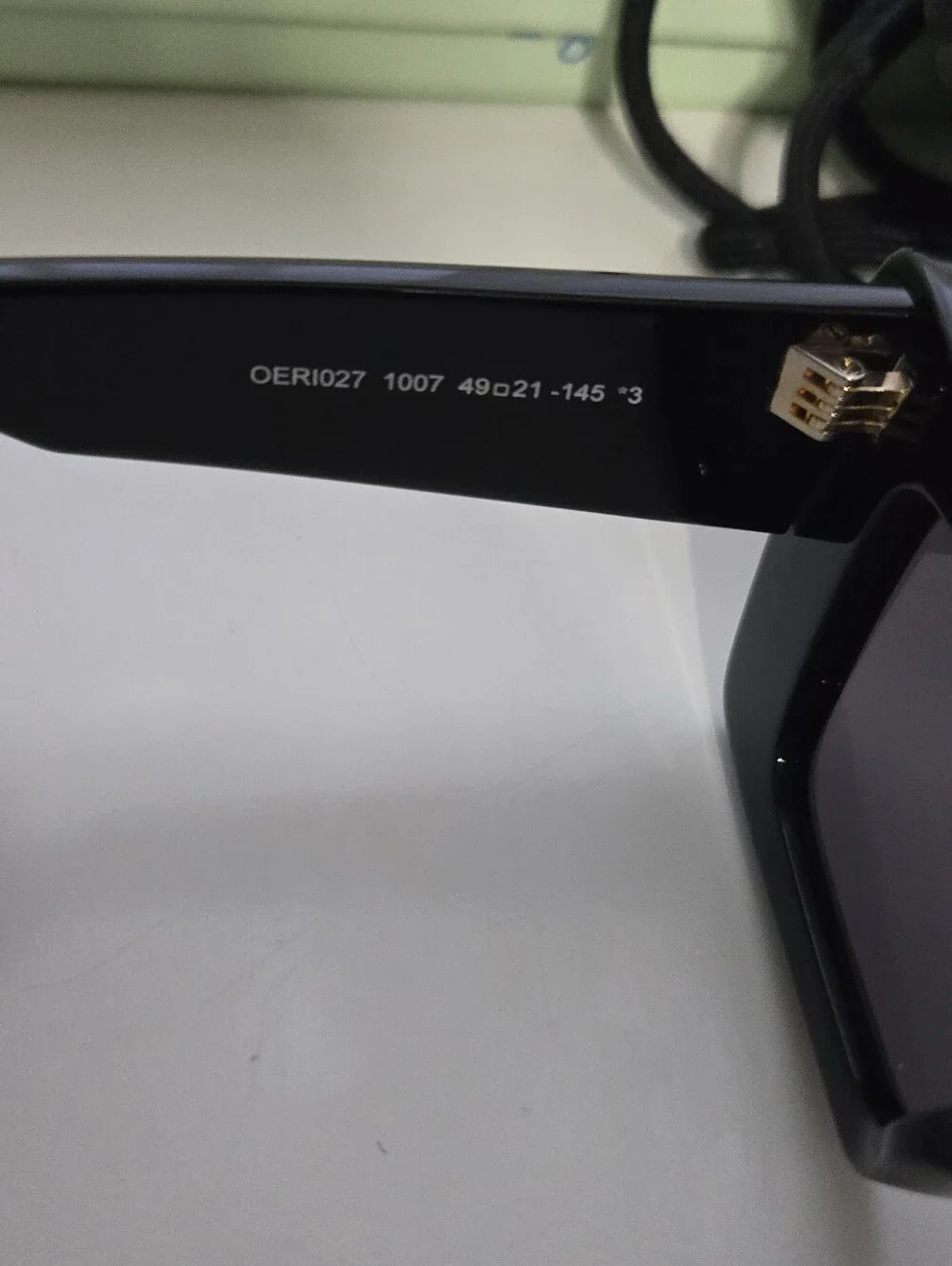 Off-White Black Rectangular Cat-Eye Sunglasses